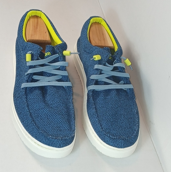 L.L. Bean Men's Higgins Beach 4-Eye Slip-Ons shoes in blue size 11 - Picture 3 of 9